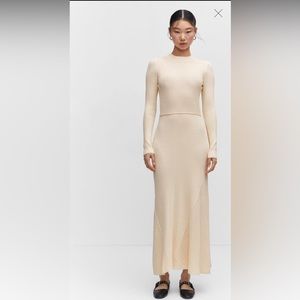 NWOT: Mango Ivory Knit Dress